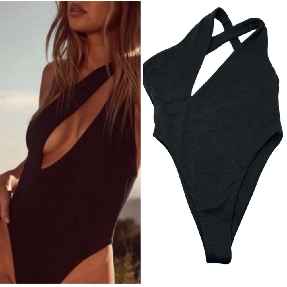 Elegant Black One-Piece Swimsuit